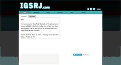 Desktop Screenshot of igsrj.com